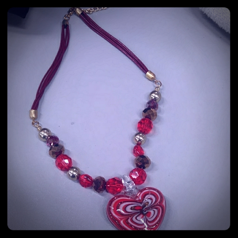 Red heart necklace